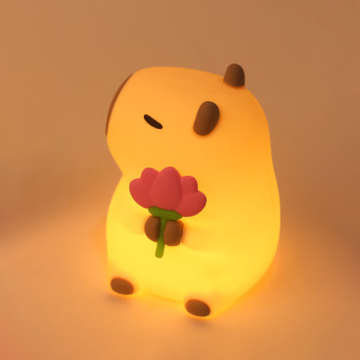 2024 Capybara Squishy Silicone Night Light - Perfect Gift for Kids and Girls